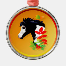 Autumn Paint Face Ornament