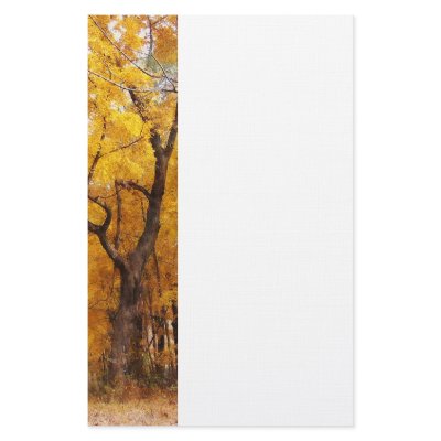 Autumn Path Customized Stationery by SusanSavad