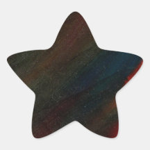 autumn peacock - dawn michelle art star sticker