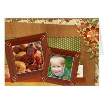 Autumn personalized photo card cards