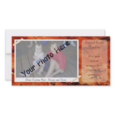 Autumn Photo Frame Personalized Photo Card by emilyseal