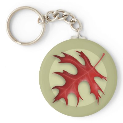 Autumn Pin Oak Leaf Keychain by jamieco