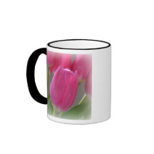 Autumn Pink Tulips Coffee Cup Mug