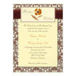 Autumn Pressed Flower Wedding Invitation