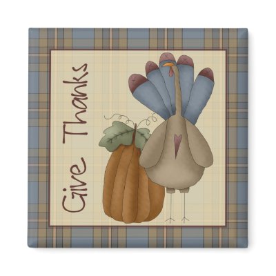 Autumn Primsies · Turkey & Pumpkin Fridge Magnets by CSCountry