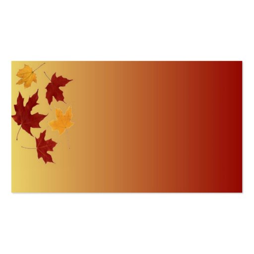 Autumn Profile Card Business Card Template (back side)