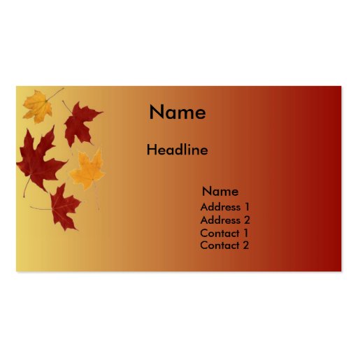 Autumn Profile Card Business Card Template