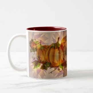 AUTUMN PUMPKIN LEAVES by SHARON SHARPE Mug