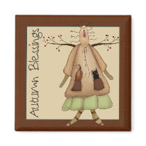 Autumn Pumpkins · Angel with Pumpkin & Cat magnets by CSCountry Autumn Pumpkins · Angel with Pumpkin & Cat magnets