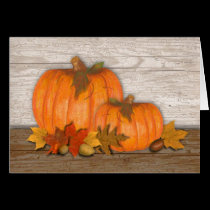 Autumn Pumpkins Thanksgiving Card cards
