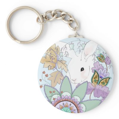 Autumn Rabbit Keychain by artology