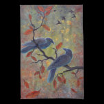 Autumn Ravens kitchen towels