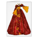 Autumn Red Gown Cards