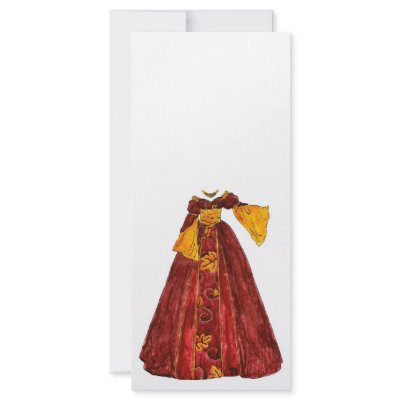 Autumn Red Gown Custom Rack Card by thedustyphoenix