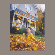 Autumn Remember when leaves were for playing in postcards