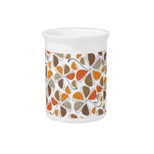 Autumn Retro Pattern 6 Drink Pitcher