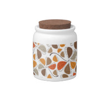 Autumn Retro Pattern 8 Candy Jars