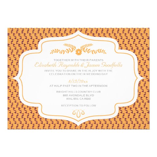 Autumn Retro Wedding Invitations