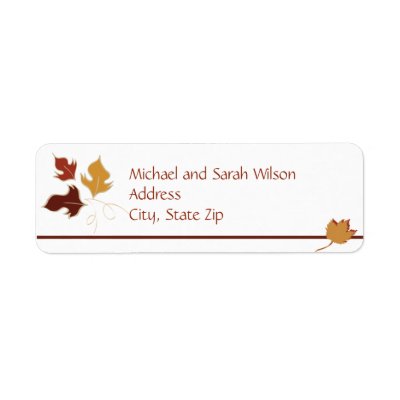 Autumn Return Address Labels