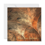 Autumn Riches Fractal Art Custom Invitation
