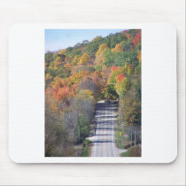 autumn road mousepads