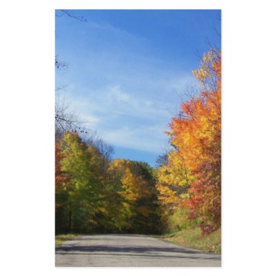autumn road customized stationery by PhotoLisa