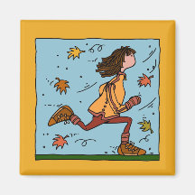 autumn runner (woman) refrigerator magnet