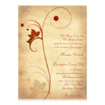 Autumn Rustic Vine Berries Wedding Invitation