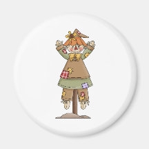 Autumn Scarecrows · Scarecrow 2 Fridge Magnet