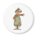 Autumn Scarecrows · Scarecrow 8 Fridge Magnet