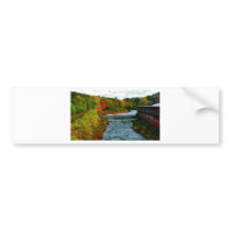 Autumn Scenic View of a Small New England Town Bumper Sticker