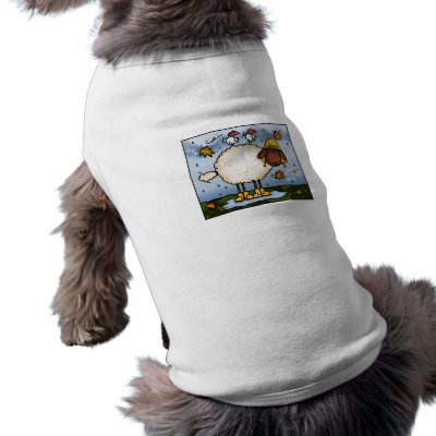 autumn sheep doggy shirt dog tee by cfkaatje