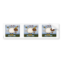 autumn sheep scrapbook sticker bumper sticker