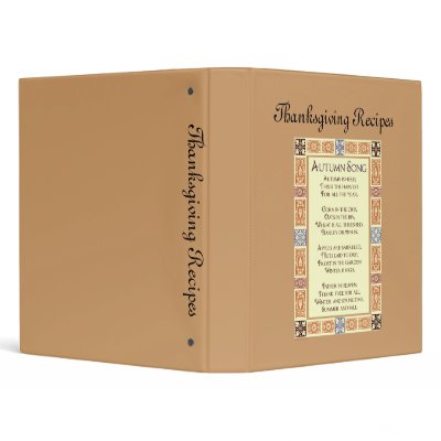 Autumn Song Thanksgiving Harvest Poem Binder by AngelCityArt