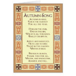 Autumn Song Thanksgiving Poem Greeting Cards