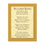 Autumn Song Thanksgiving Poem Postcard