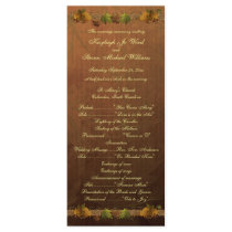 Autumn Song Wedding Program Full Color Rack Card