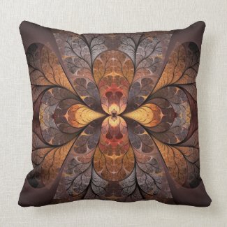 Autumn Stained Glass Pillow