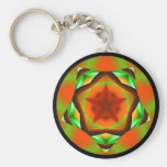 Autumn Starfish Kaleidoscope Keychain