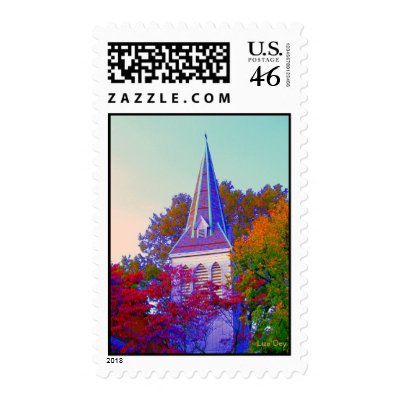 'Autumn Steeple' Postage by lizadeyphoto