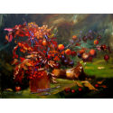 Autumn Still Life with Crab Apple Poster print
