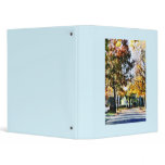 Autumn Street With Yellow House Vinyl Binder