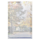 Autumn Street With Yellow House Stationery Design