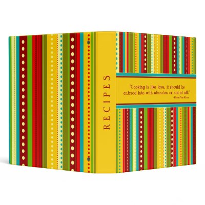 Autumn Stripes Recipe Binder by kat_parrella