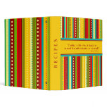 Autumn Stripes Recipe Binder