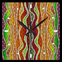 AUTUMN STRIPES WALL CLOCK wall clocks