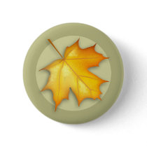 Autumn Sugar Maple Leaf Button