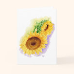 Autumn Sunlight watercolor art greeting card cards
