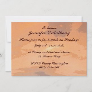 Autumn Sunset Wedding Brunch Announcements