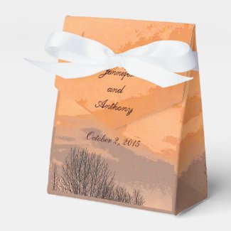 Autumn Sunset Wedding Favor Box